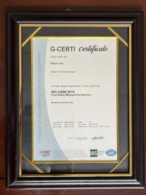 Nebico Limited Achieves ISO 9001:2015 (Quality Management System) and ISO 22000:2018 (Food Safety Management System) Certifications